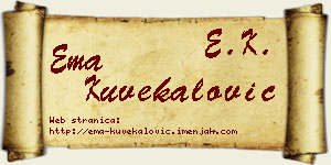 Ema Kuvekalović vizit kartica